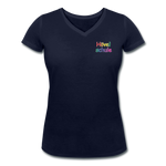 Frauen Bio-T-Shirt mit V-Ausschnitt von STANLE/YSTELLA - HVL-Logo - Navy