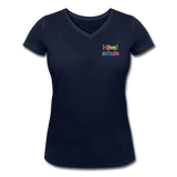 Frauen Bio-T-Shirt mit V-Ausschnitt von STANLE/YSTELLA - HVL-Logo - Navy