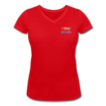 Frauen Bio-T-Shirt mit V-Ausschnitt von STANLE/YSTELLA - HVL-Logo - Rot