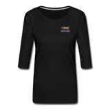 Frauen Premium 3/4-Arm Shirt - HVL-Logo - Schwarz