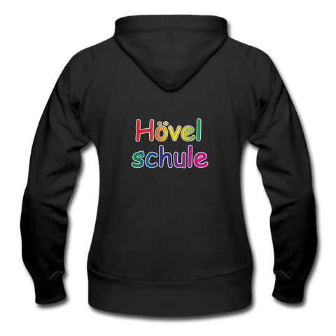 Frauen Heavyweight Kapuzenjacke von GILDAN - HVL-Logo - Schwarz