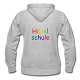 Frauen Heavyweight Kapuzenjacke von GILDAN - HVL-Logo - Grau meliert