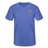 Männer-T-Shirt von Fruit of the Loom - HVL-Logo - Blau meliert