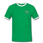 Männer Kontrast-T-Shirt - HVL-Logo - Kelly Green/Weiß