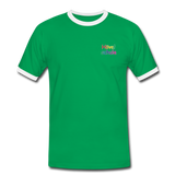 Männer Kontrast-T-Shirt - HVL-Logo - Kelly Green/Weiß