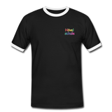 Männer Kontrast-T-Shirt - HVL-Logo - Schwarz/Weiß