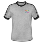 Männer Retro-T-Shirt - HVL-Logo - Grau meliert/Schwarz