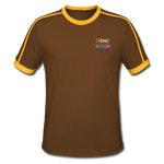 Männer Retro-T-Shirt - HVL-Logo - Chocolate/Sun