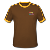 Männer Retro-T-Shirt - HVL-Logo - Chocolate/Sun