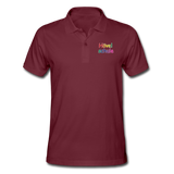 Männer Poloshirt Slim von Continental Clothing - HVL-Logo - Bordeaux