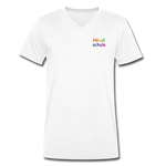 Männer Bio-T-Shirt mit V-Ausschnitt von STANLEY/STELLA - HVL-Logo - Weiß