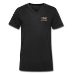 Männer Bio-T-Shirt mit V-Ausschnitt von STANLEY/STELLA - HVL-Logo - Schwarz