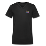 Männer Bio-T-Shirt mit V-Ausschnitt von STANLEY/STELLA - HVL-Logo - Schwarz