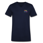 Männer Bio-T-Shirt mit V-Ausschnitt von STANLEY/STELLA - HVL-Logo - Navy