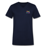 Männer Bio-T-Shirt mit V-Ausschnitt von STANLEY/STELLA - HVL-Logo - Navy